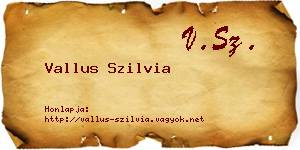Vallus Szilvia névjegykártya